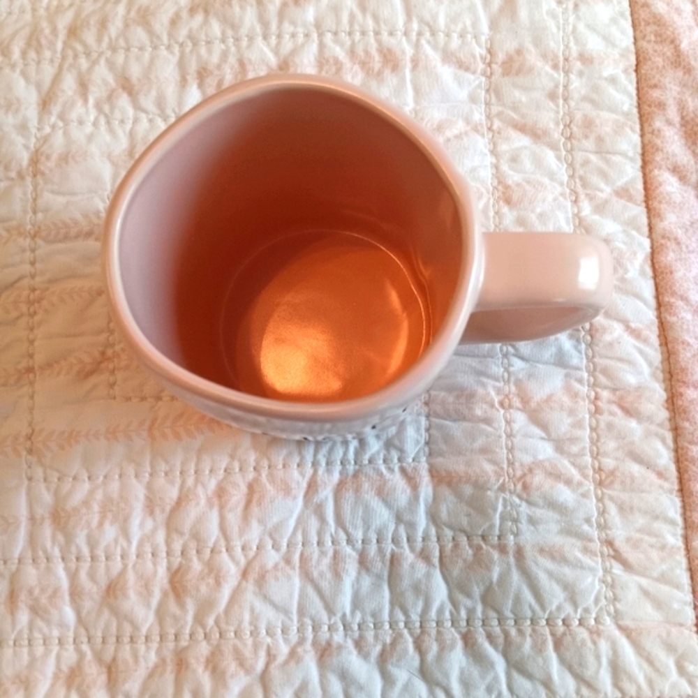 Rae Dunn FIANCEE Soft Pink Ceramic Mug - Picture 3 of 5
